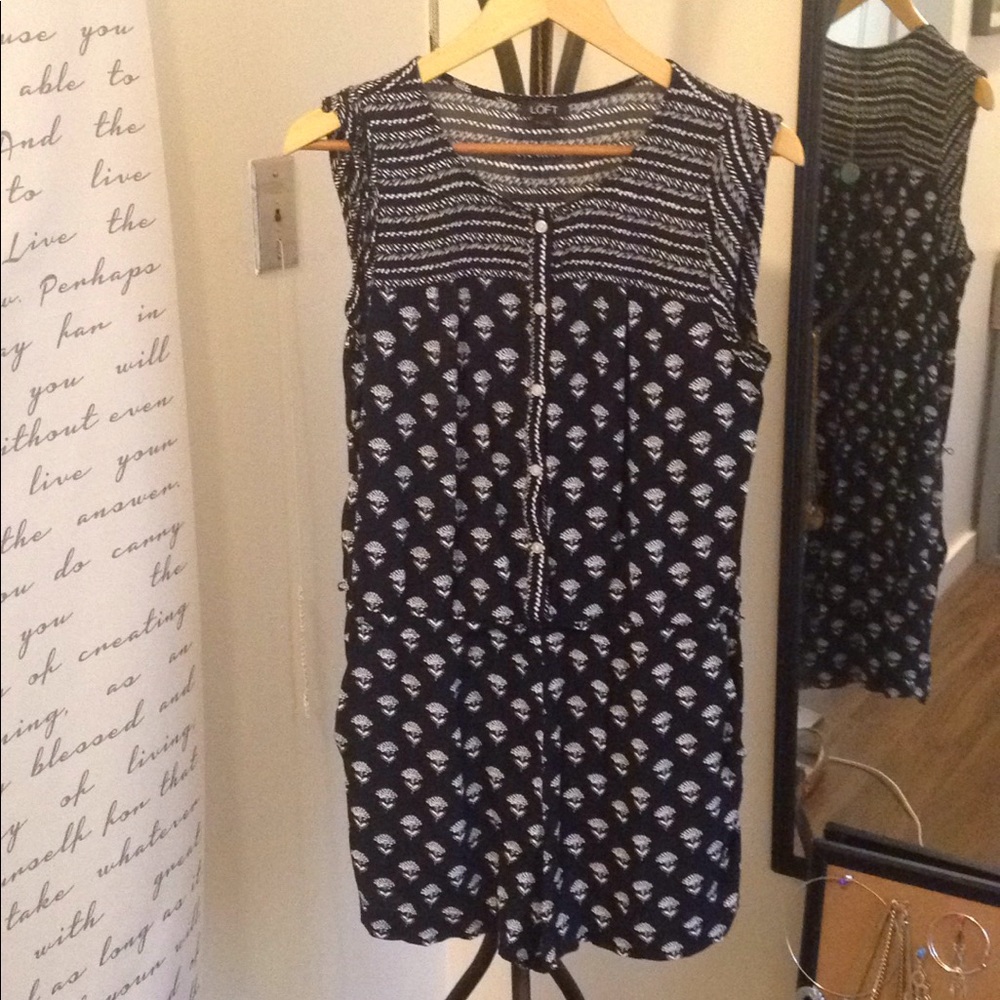 Loft Navy Romper
